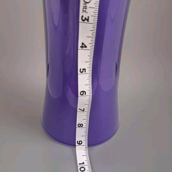 Contemporary Hand Blown Purple Opaque Glass 9” Vase - Picture 6 of 6
